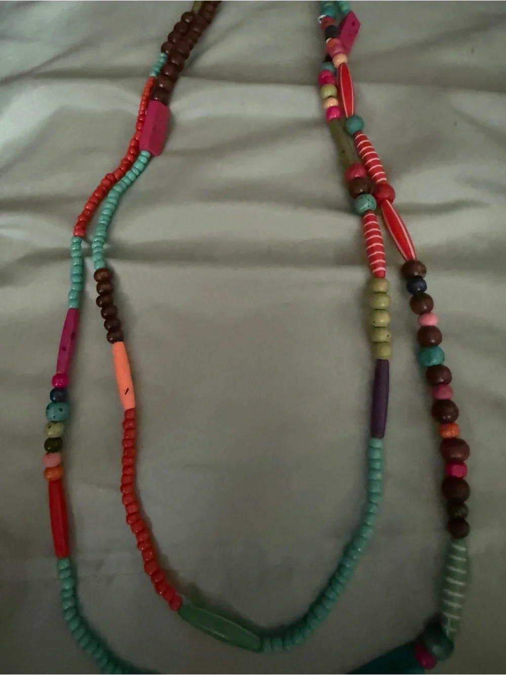 Multicolor Beaded Women's Necklace - Turquoise & Coral Style